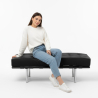 Buy City Bench (2 seats) - Premium Leather Black 13220 at MyFaktory